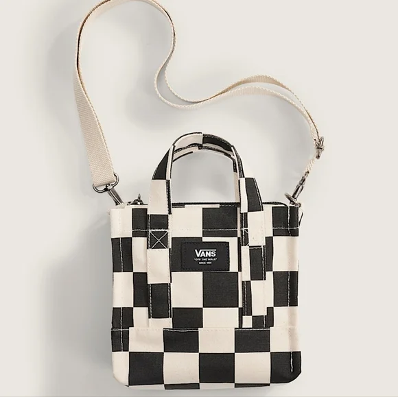 Vans Black and White Checkered Crossbody Bag - Picture 4 of 4